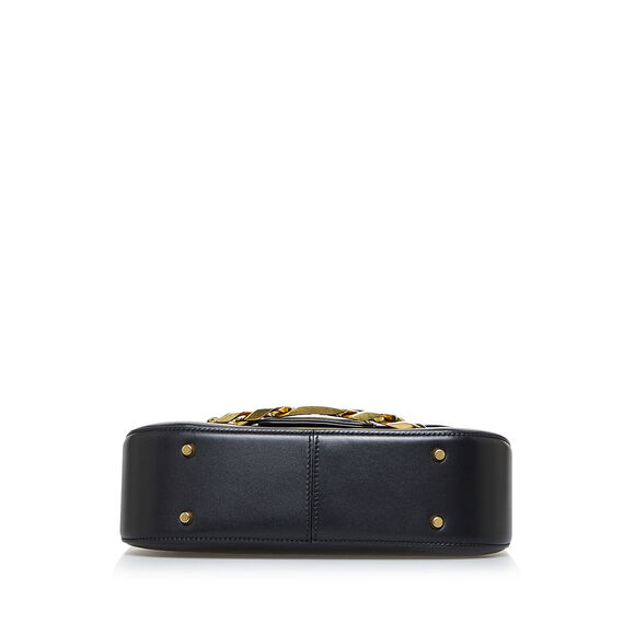 Auth Valentino Vlogo Chain Black Calf #132003V15B - Picture 4 of 9